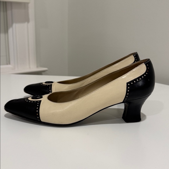 St. John Black and Cream Heels